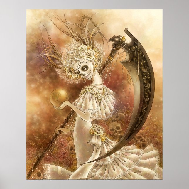 Santa Muerte Art Print Poster (Vorne)