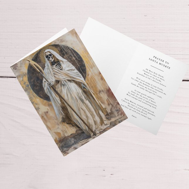 Santa Muerte Divine Guidance & Protection Gebet Karte (Von Creator hochgeladen)