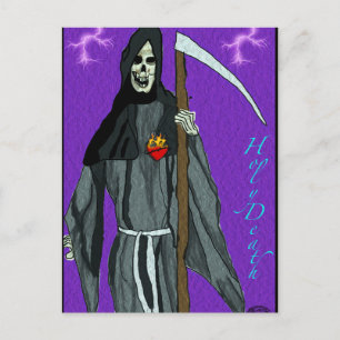 Santa Muerte Feiertagspostkarte