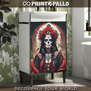 Santa Muerte im traditionellen Horror-Kostüm Seidenpapier