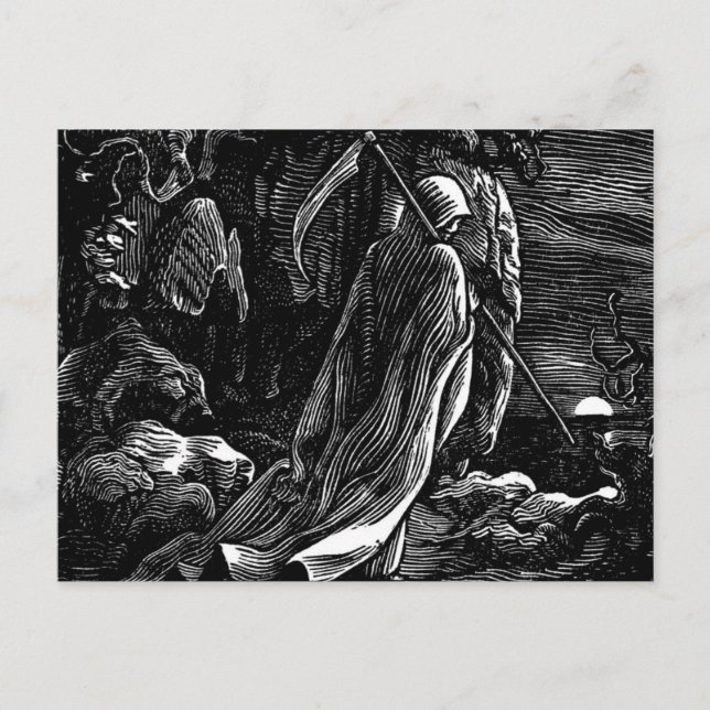 Santa Muerte (Mexican Grim Sensenmann) ca. 1939 Postkarte (Vorderseite)