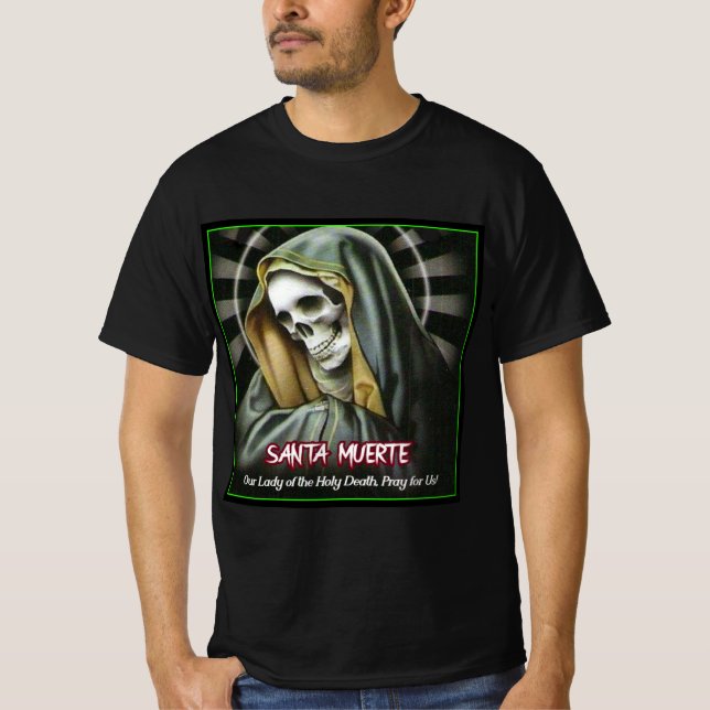 Santa Muerte (mexikanische Gottheit) Halloween Pri T-Shirt (Vorderseite)