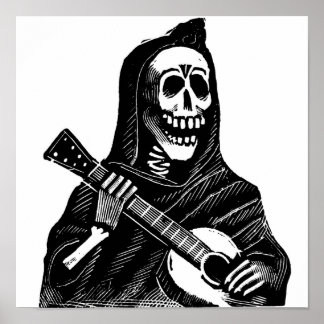 Santa Muerte (mexikanischer Grim-Sensenmann) Gitar Poster