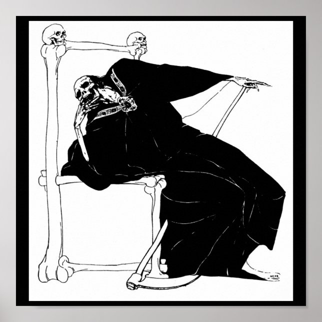 "Santa Muerte" (Mexikanischer Grimischer Sensenman Poster (Vorne)