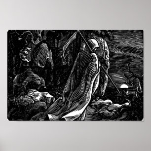 "Santa Muerte" (Mexikanischer Grimischer Sensenman Poster