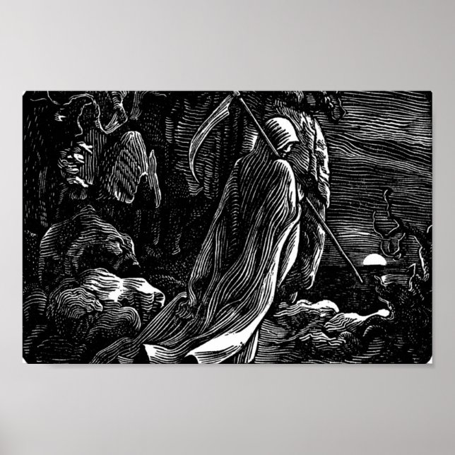 "Santa Muerte" (Mexikanischer Grimischer Sensenman Poster (Vorne)