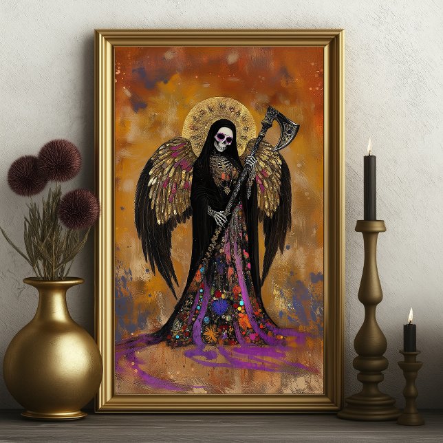 Santa Muerte Mystical Surreal Abstract Portrait Poster (Von Creator hochgeladen)
