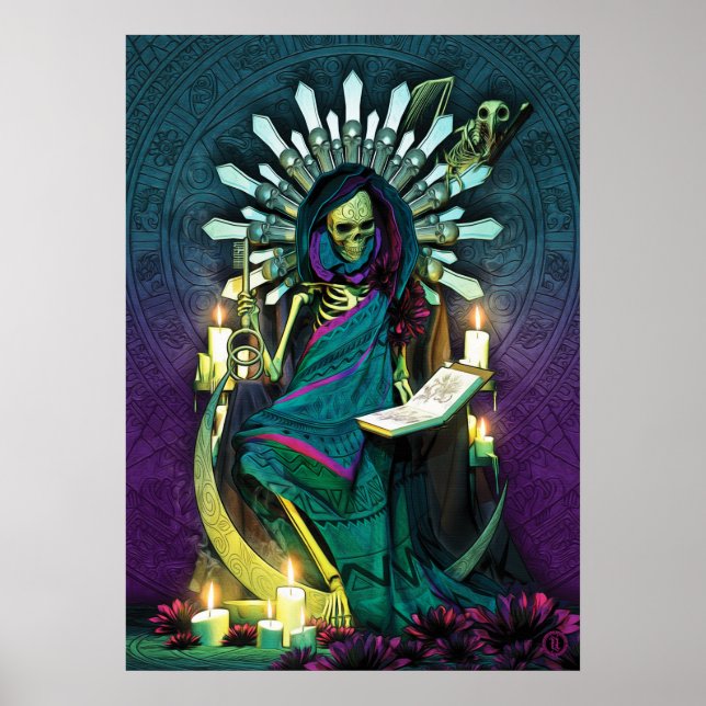 Santa Muerte Tarot - Die Hohepriester Poster (Vorne)