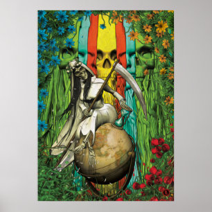 Santa Muerte Tarot - Die Welt Poster