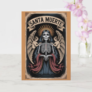 Santa Muerte Vintage Karte Tag der Toten