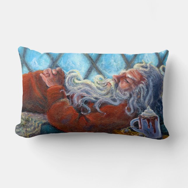 "Santa Napping"-Kissen Lendenkissen (Vorderseite)