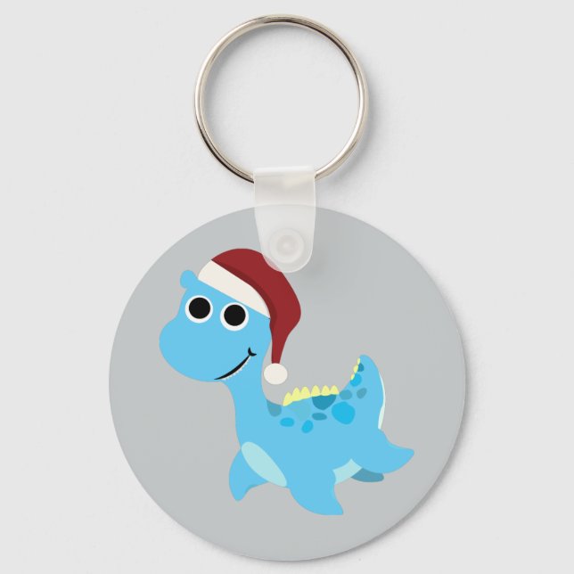 Santa Nessie Schlüsselanhänger (Vorderseite)