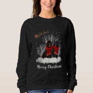 Santa Neufundland Couple Frohe Weihnachtsgeburt Ge Sweatshirt