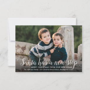 Santa New Zuhause Stoppt Weihnachts-Foto-Feiertage Ankündigung