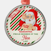 Santa Nice Liste Stolz Mitglied Medaille Weihnacht