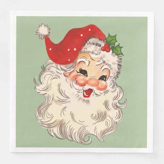 Santa No 3 Paper Dinner Napkins Serviette (Vorderseite)