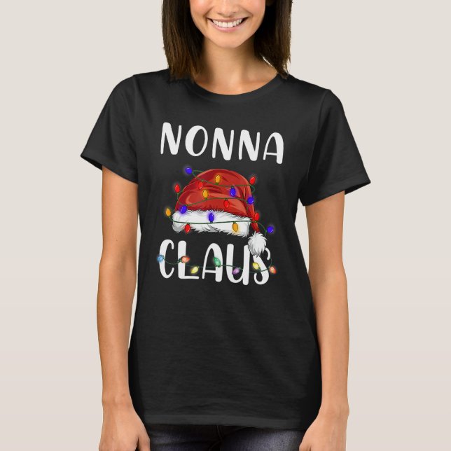 Santa Nonna Claus Weihnachts-Matching-Familie T-Shirt (Vorderseite)