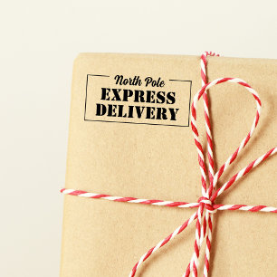 Santa Nordpol-Express-Lieferung Gummistempel