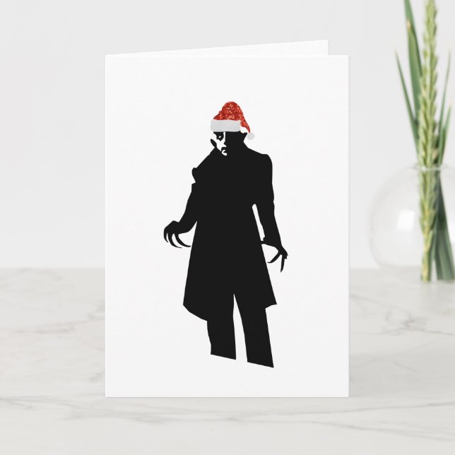 Santa nosferatu feiertagskarte (Vorderseite)