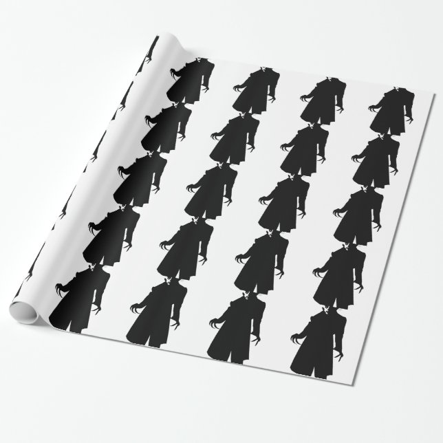 Santa nosferatu geschenkpapier (Ungerollt)