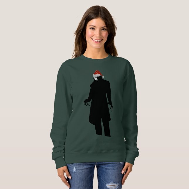 Santa nosferatu xmas women Sweatshirt (Vorne ganz)