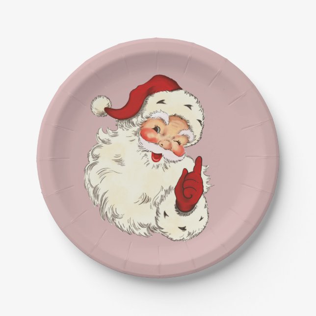 Santa Nr. 4 Papierplatte Pappteller (Vorderseite)