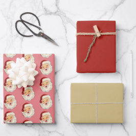 Santa Nr. 6 Packpapierblätter Geschenkpapier Set