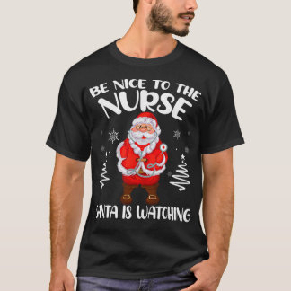 Santa Nurse Stethoscope Weihnachten Weihnachten T-Shirt