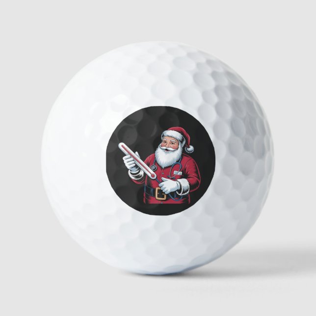 Santa Nurse Xmas Nursing Healthcare Worker   Golfball (Vorderseite)