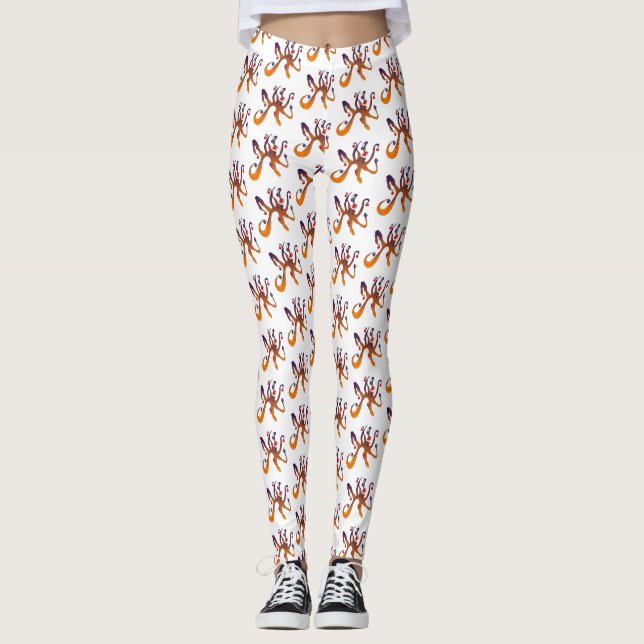 Santa Octopus Leggings (Vorderseite)