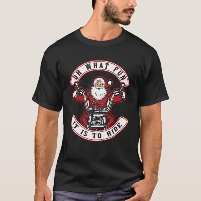 Santa on Motorrad lustige Weihnachten Sweet T-Shirt (Vorderseite)