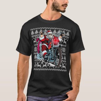 Santa on Motorrad Ugi Weihnachts-Sweater-Geschenk T-Shirt