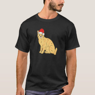 Santa Orange Tabby Cat Winter Christmas Cat Mama H T-Shirt