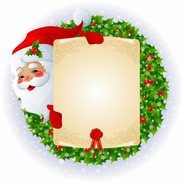 Santa Ornament Fotoskulptur Ornament (Vorne)