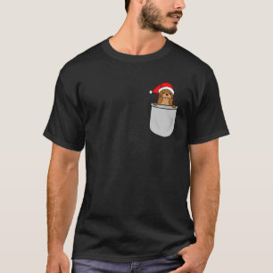 Santa Otter Pocket Funny Niedliches Weihnachtsgesc T-Shirt