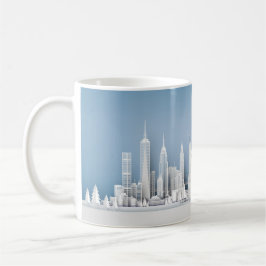 Santa Over New York City Christmas Mug Kaffeetasse