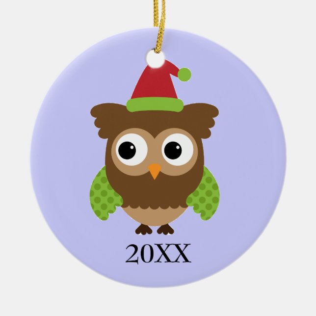 Santa Owl Ornament (Vorne)