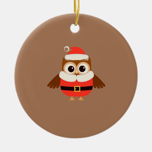 Santa Owl Ornament (Vorne)