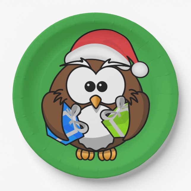 SANTA OWL PAPPTELLER (Vorderseite)