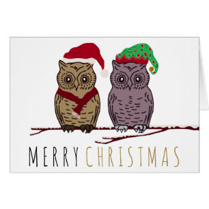 Santa Owl und Elf Owl