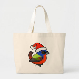 Santa Painted Bunting Jumbo Stoffbeutel