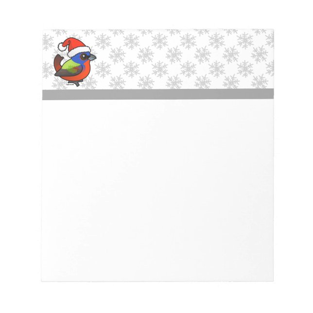Santa Painted Bunting Notizblock (Vorderseite)