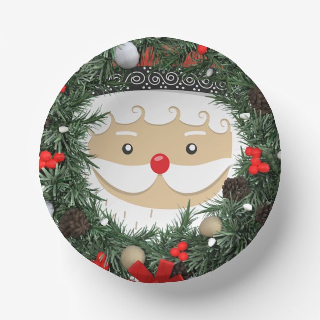 Santa Paper Bowls Pappteller (Vorderseite)