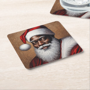 Santa Paper-Untersetzer Rechteckiger Pappuntersetzer