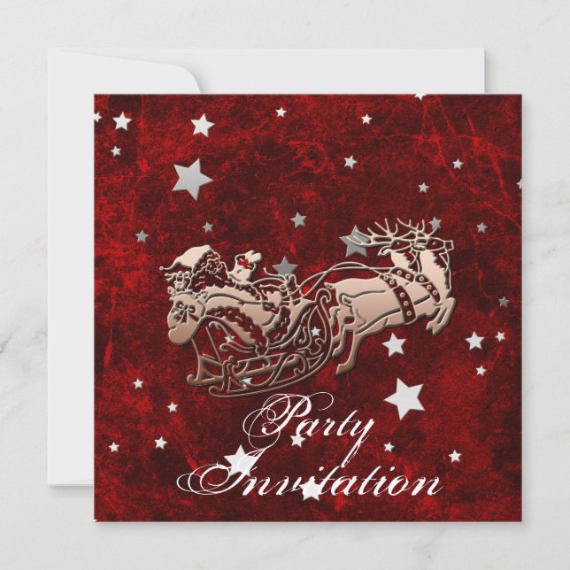 Santa Party Einladung (Vorderseite)