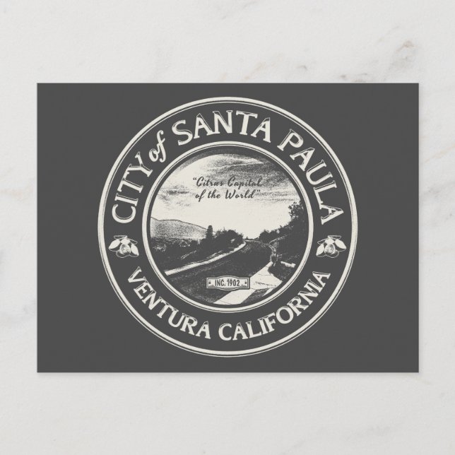 SANTA PAULA CALIFORNIA POSTKARTE (Vorderseite)