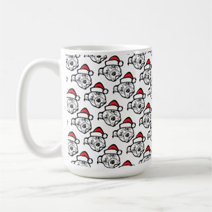 Santa Paws: AmStaff Hund mit festlichem Hut Kaffeetasse