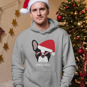 Santa Paws Christmas French Bulldog Hoodie