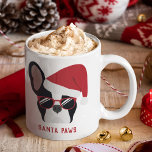 Santa Paws Christmas French Bulldog Kaffeetasse<br><div class="desc">Trinken Sie Ihr Lieblingsgetränk aus dieser festlichen Tasse oder schicken Sie als Weihnachtsgeschenk an jemanden,  den Sie kennen,  der einfach französische Bullhunde Lieben. Das Design ist doppelseitig und mit einem schwarz-weißen,  französischen Bulldoggen mit roter Weihnachtsmannmütze gestaltet. Und natürlich vergessen Sie nicht die stilvolle Sonnenbrille.</div>