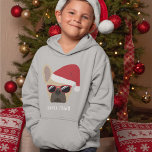 Santa Paws Christmas Light Fawn French Bulldog Hoodie<br><div class="desc">Santa Paws kommt nicht in die Stadt! Dieser helle französische Bulldogge ist bereit für die Weihnachtsfeiertage mit einer roten Weihnachtsmannmütze und natürlich nicht zu vergessen die stilvolle Sonnenbrille.</div>